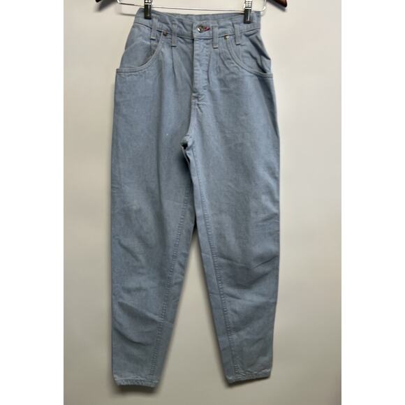 Vintage Pepsi Cola Womens Jeans 24x28 Made In USA Mom 80s Light Wash High Rise - Picture 2 of 15